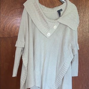 Tan poncho sweater